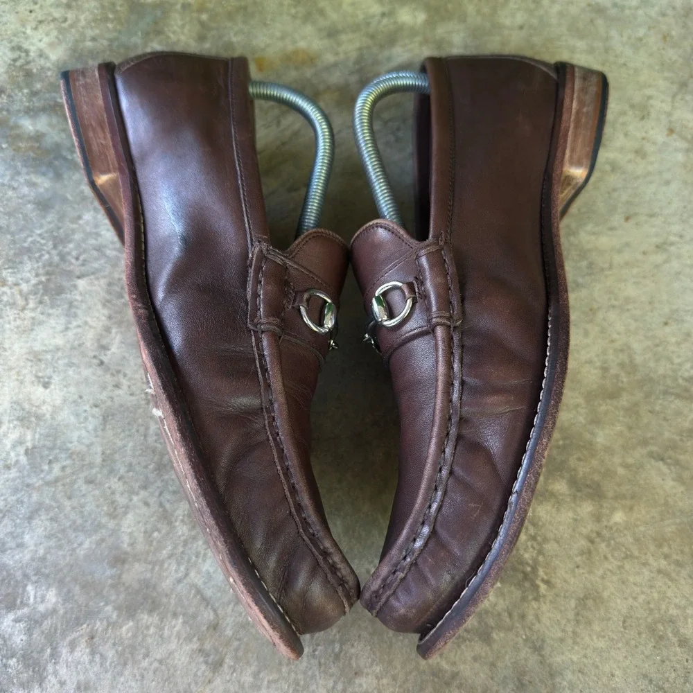Vintage Cole Haan Grand.OS Bit Loafers Workwear Western Brown 9.5